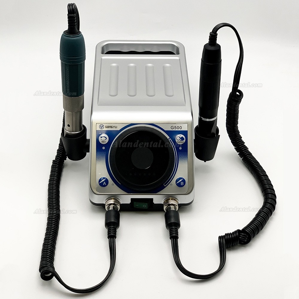 GONGYU G500 Dental Lab Micromotor with 50000RPM Handpiece & Foot Control Pedal